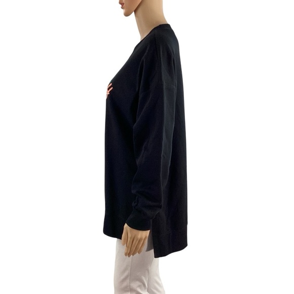 Old Navy Holiday Vibes Fleece Pullover Sweatshirt Black Small - Picture 4 of 8